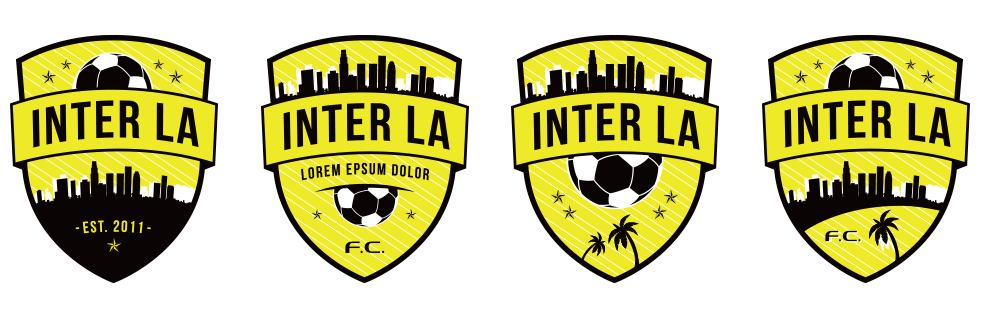 template crest variations for inter la soccer